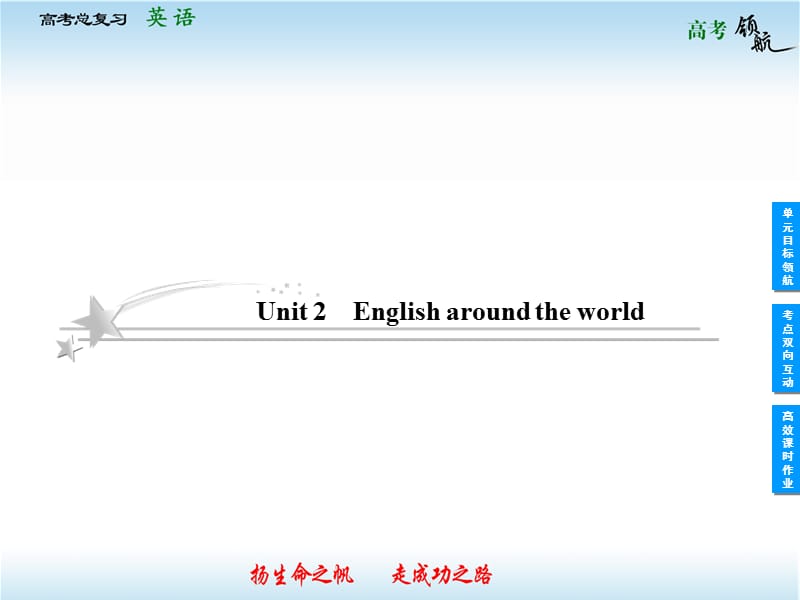 2013届高考英语一轮复习课件：Unit2Englisharoundtheworld(人教版必修.ppt_第1页
