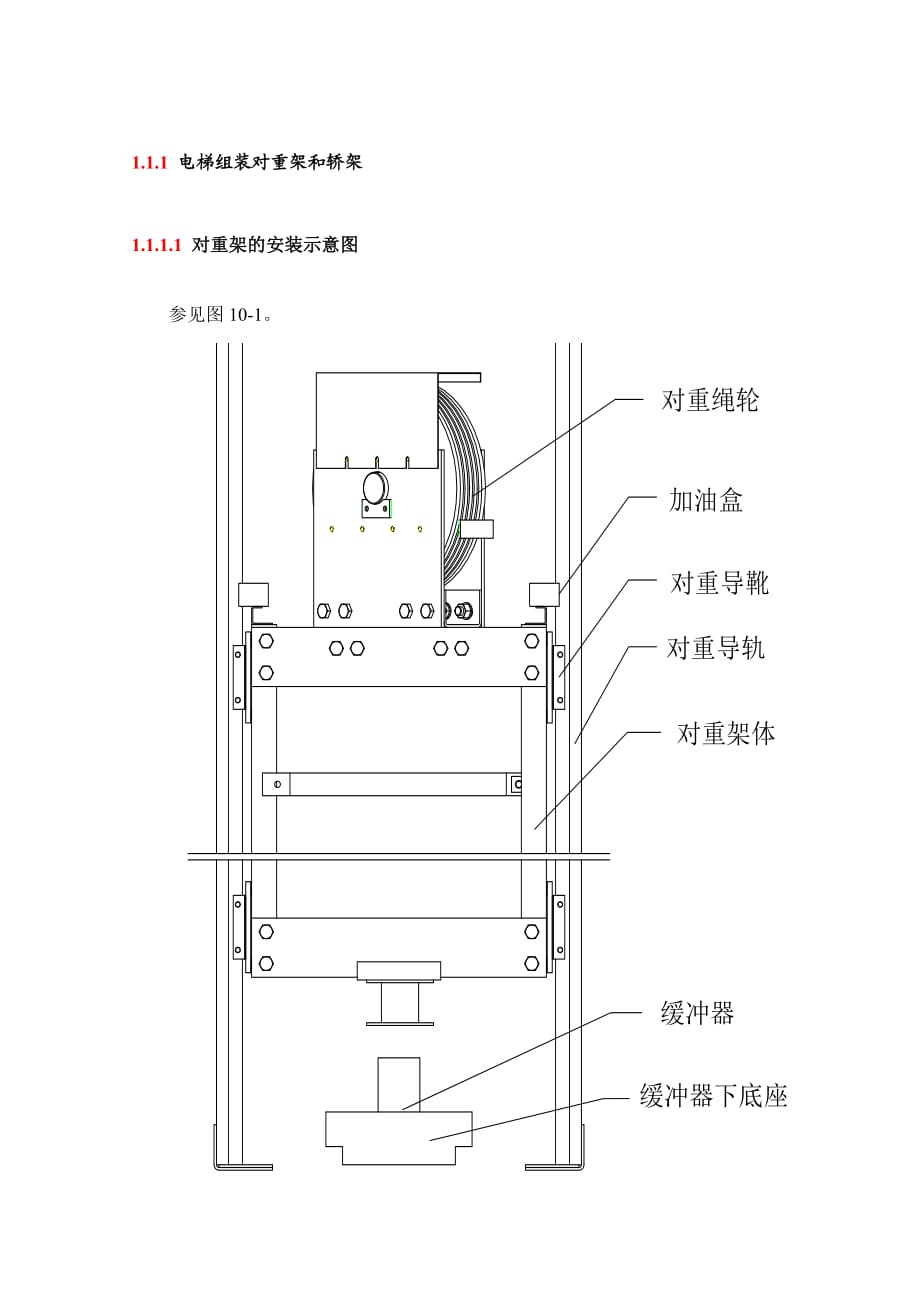 电梯组装对重架和轿架.doc_第1页