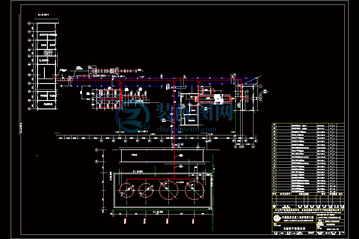 S9907-F01-29 主桥架平面敷设图CAD图纸